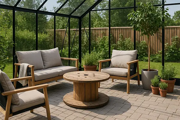 Mobilier de jardin pour serre
