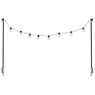 Pince de table noire avec lampe solaire Pince de table noire avec lampe solaire
