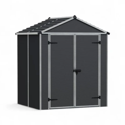 Abri de jardin Rubicon 2,8 m² – Gris foncé Abri de jardin Rubicon 2,8 m² – Gris foncé