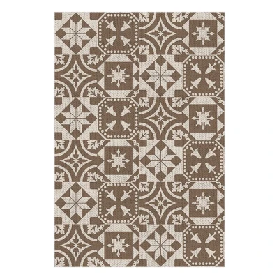 Tapis d’extérieur motif carreaux portugais, S Tapis d’extérieur motif carreaux portugais, S
